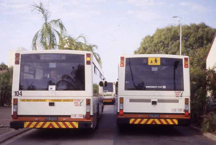 Darwin MAN NL202 Volgren CR221L 104 and 109